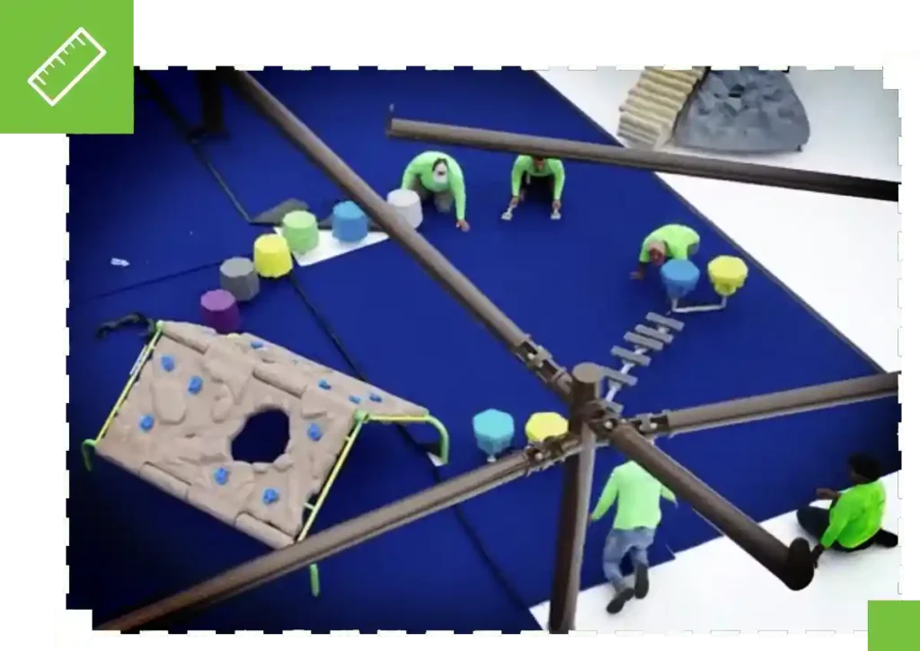 aerial view of Commercial Playground Construction by SYNLawn Certified Installers
